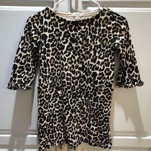 Crewcuts Girl’s long sleeve leopard print dress